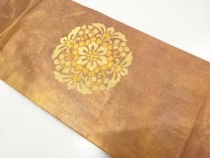 引箔　華紋織り出し　名古屋帯